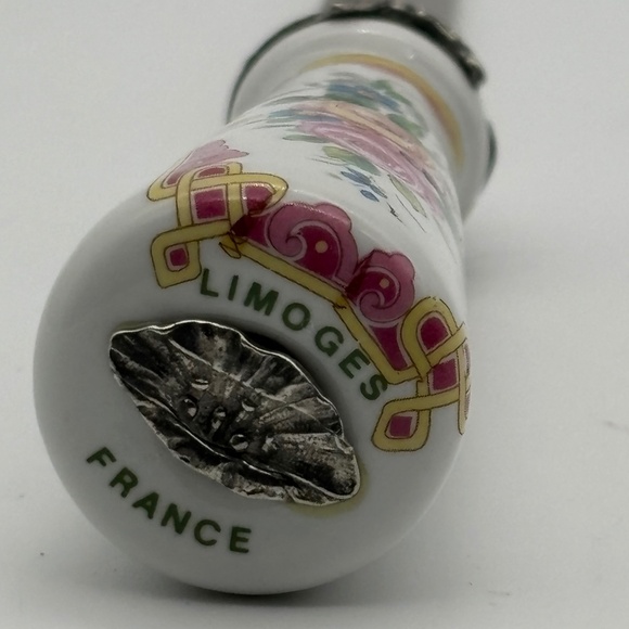 Limoges France Antique Porcelain Handpainted Letter Knife Matches Inkwell Marked - Picture 6 of 12